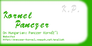 kornel panczer business card